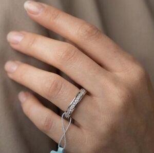 925 Silver and Moissanite 0.54 CTW size Women's Ring